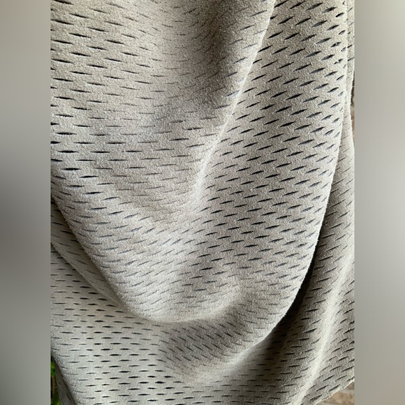 MONSERAT DE LUCCA Perforated Leather Suede Light Grey Small Backpack LIKE NEW - Picture 7 of 16